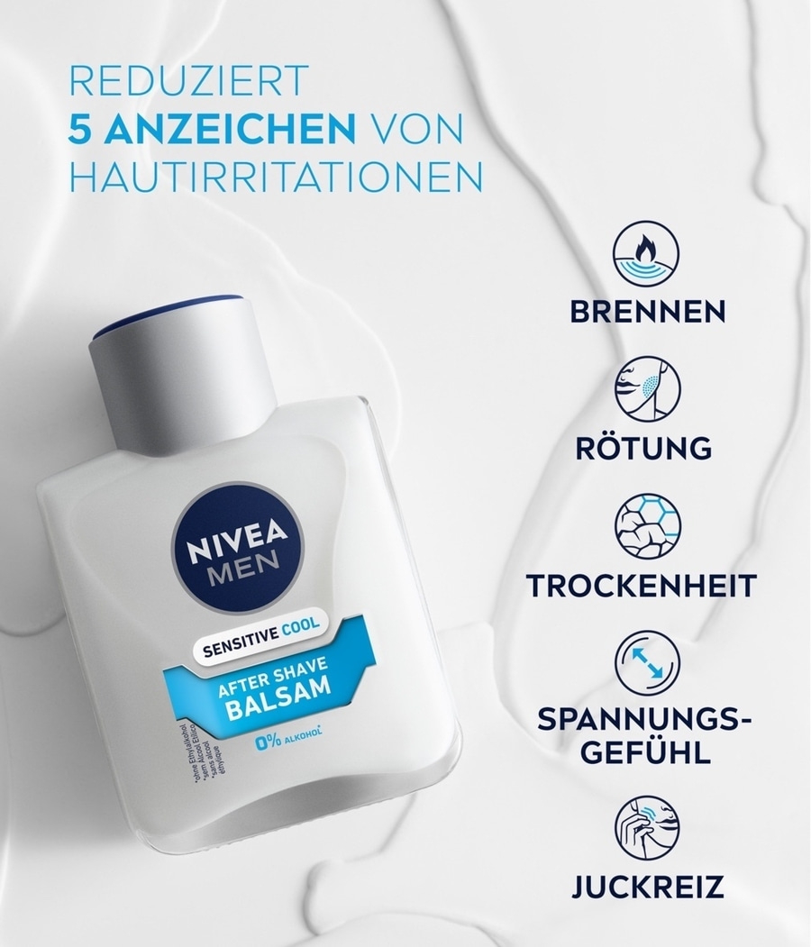 NIVEA MEN After Shave Sensitive Cool Balsam mild erfrischend 0% Alkohol 2x 100ml