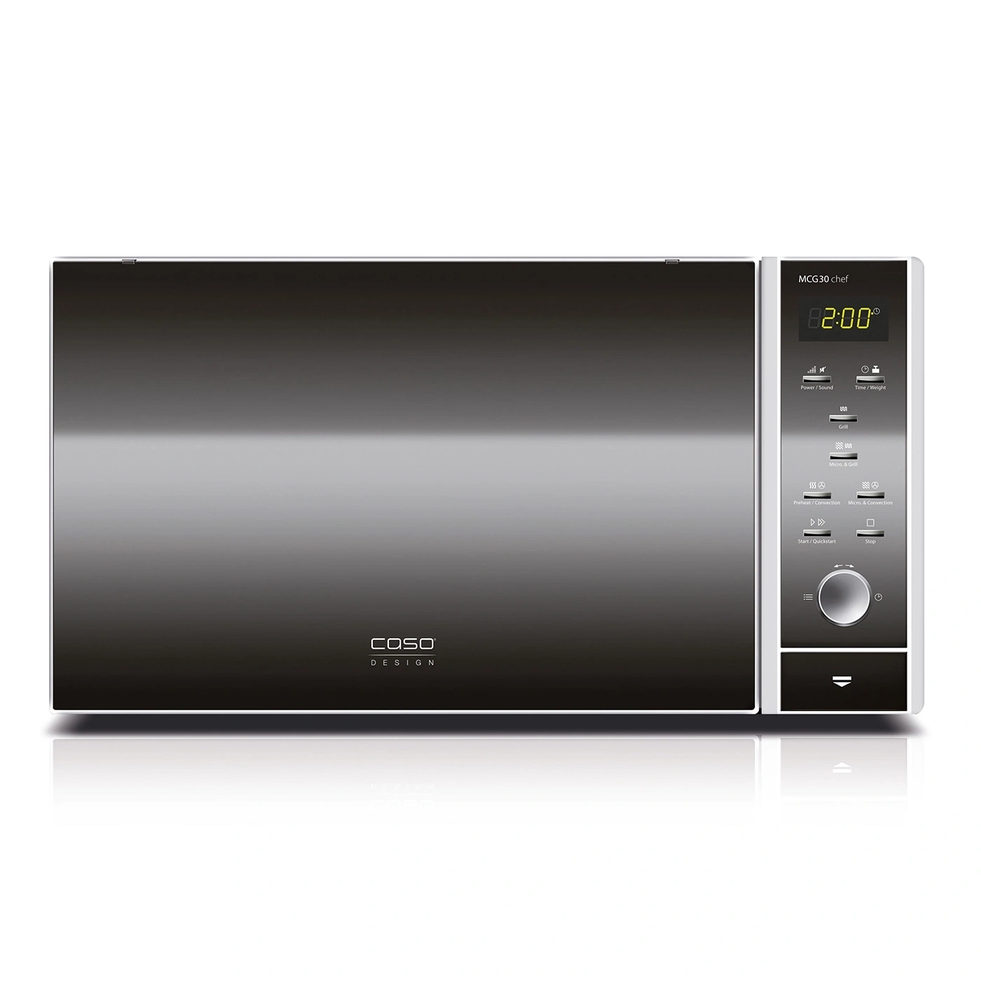 CASO Design Mikrowelle MCG 30 Chef 3370 Heißluft Grill 30 Liter 900 Watt NEU