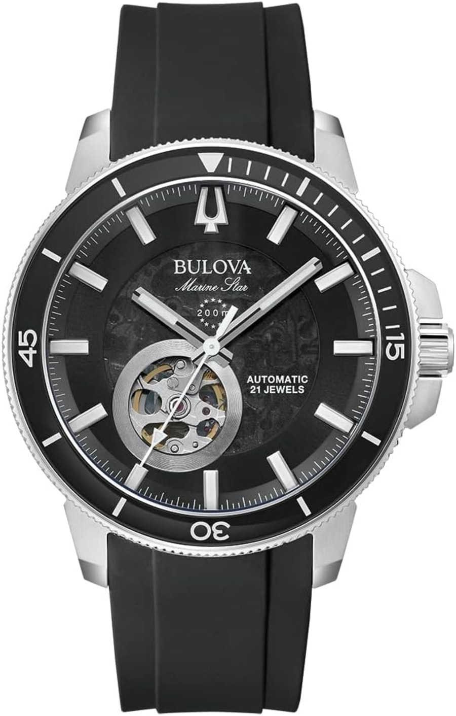 Bulova Herren Armbanduhr 96A288 Mineralglas Analog Edelstahl 45mm B-Ware