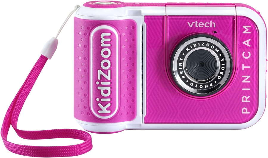 Rosa Kidizoom Printcam Kamera mit Trageschlaufe und Vtech-Logo