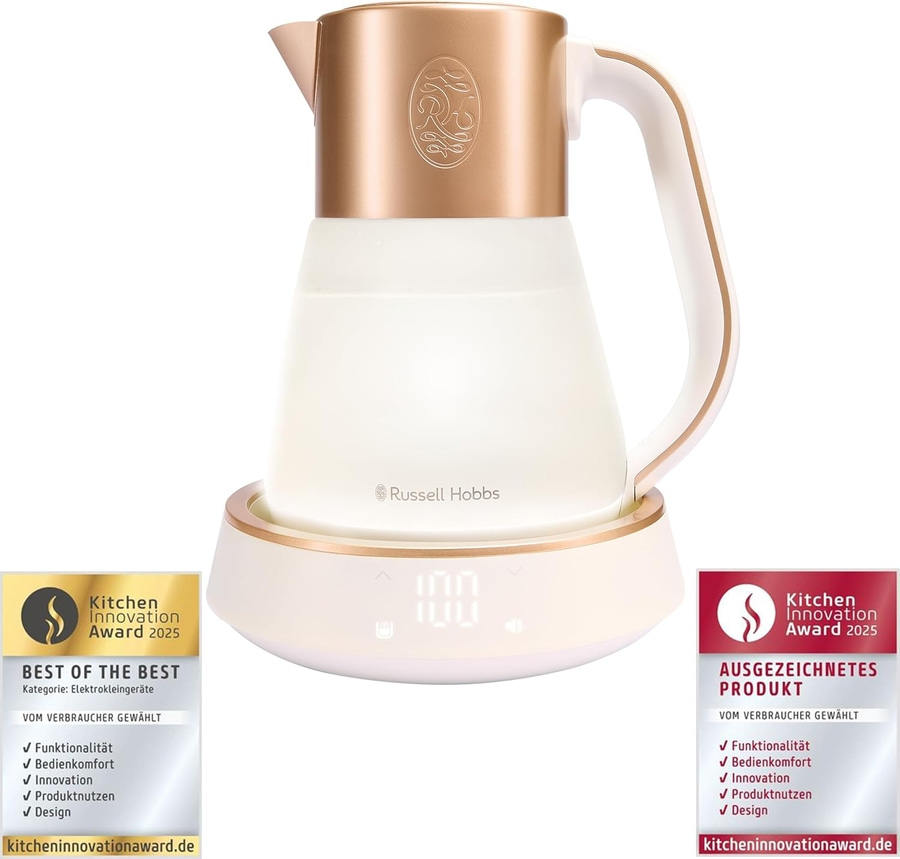 RUSSELL HOBBS Wasserkocher Glas Temperatureinstellung 40-100° LED Calm 27450-70