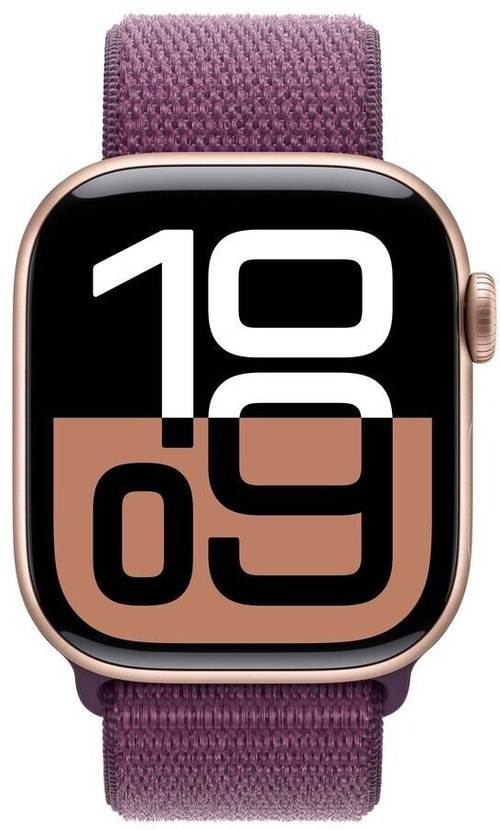 APPLE Watch S10 GPS 46 mm Alugehäuse rosegold Sportloop Pflaume MWWV3QF/A B-Ware