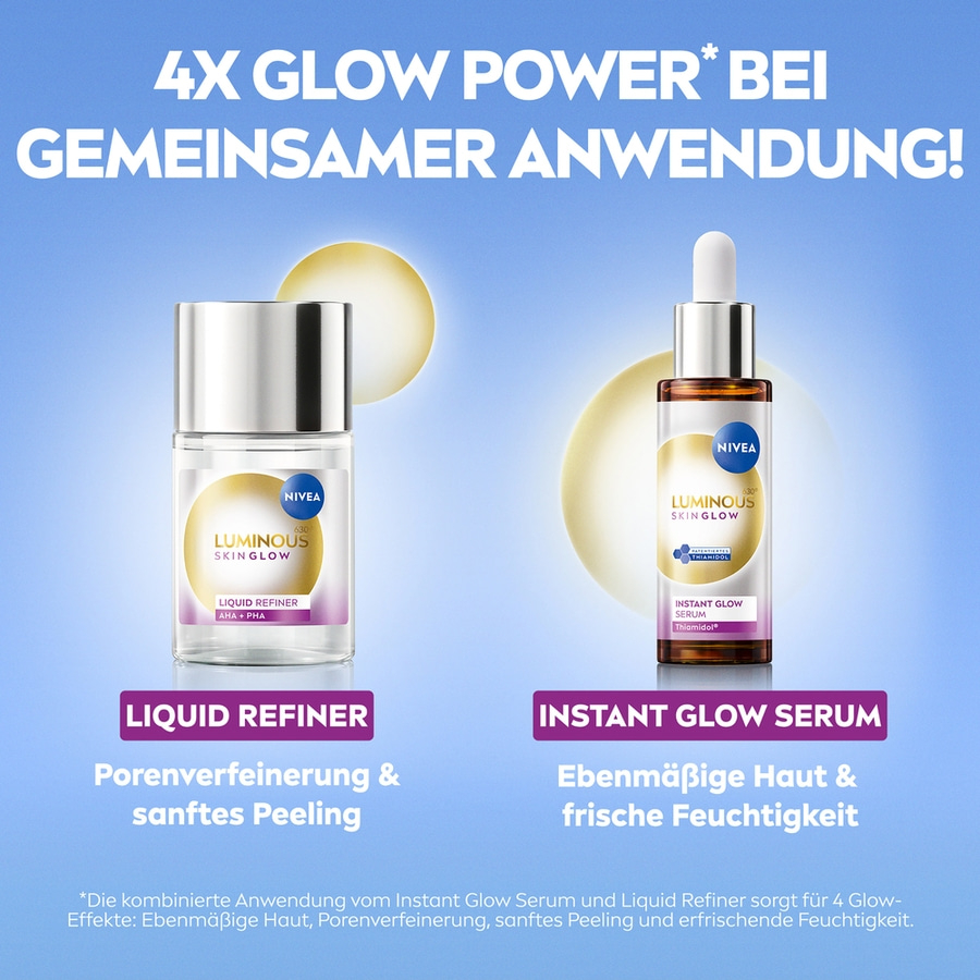 NIVEA LUMINOUS630® Skin Glow Routine Set - Instant Glow Serum + Liquid Refiner