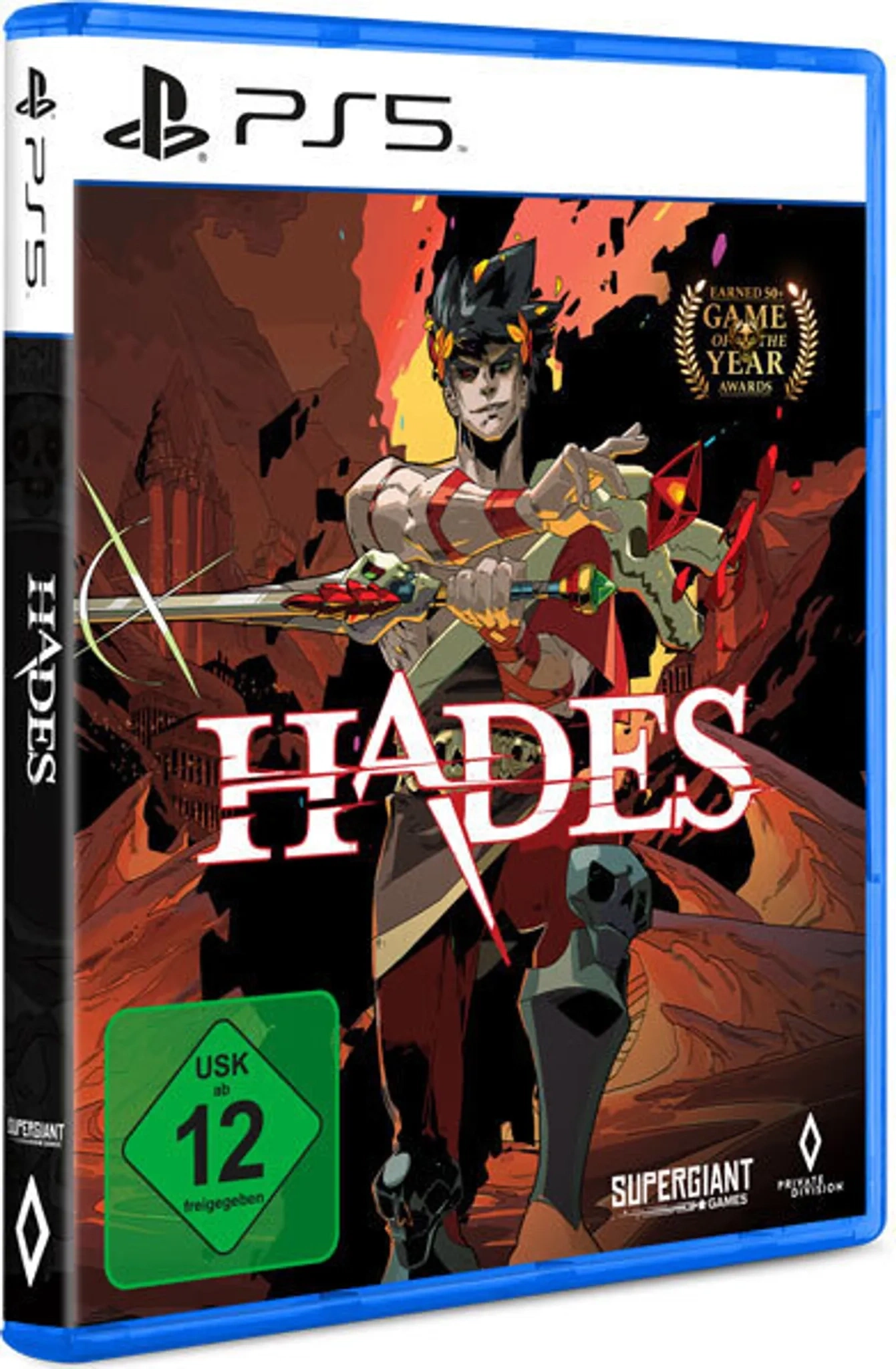 Hades PS5 Spielverpackung mit USK ab 12 Freigabe