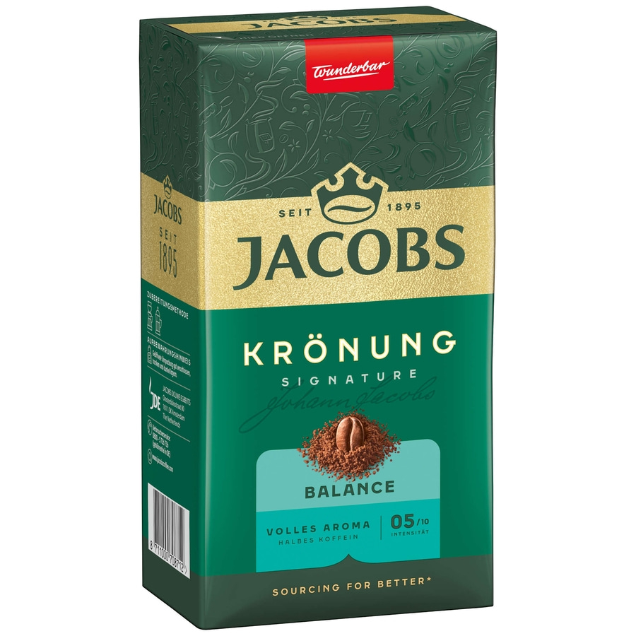 JACOBS Filterkaffee Krönung Balance Pulver-Kaffee Röstkaffee gemahlen 6 x 500g
