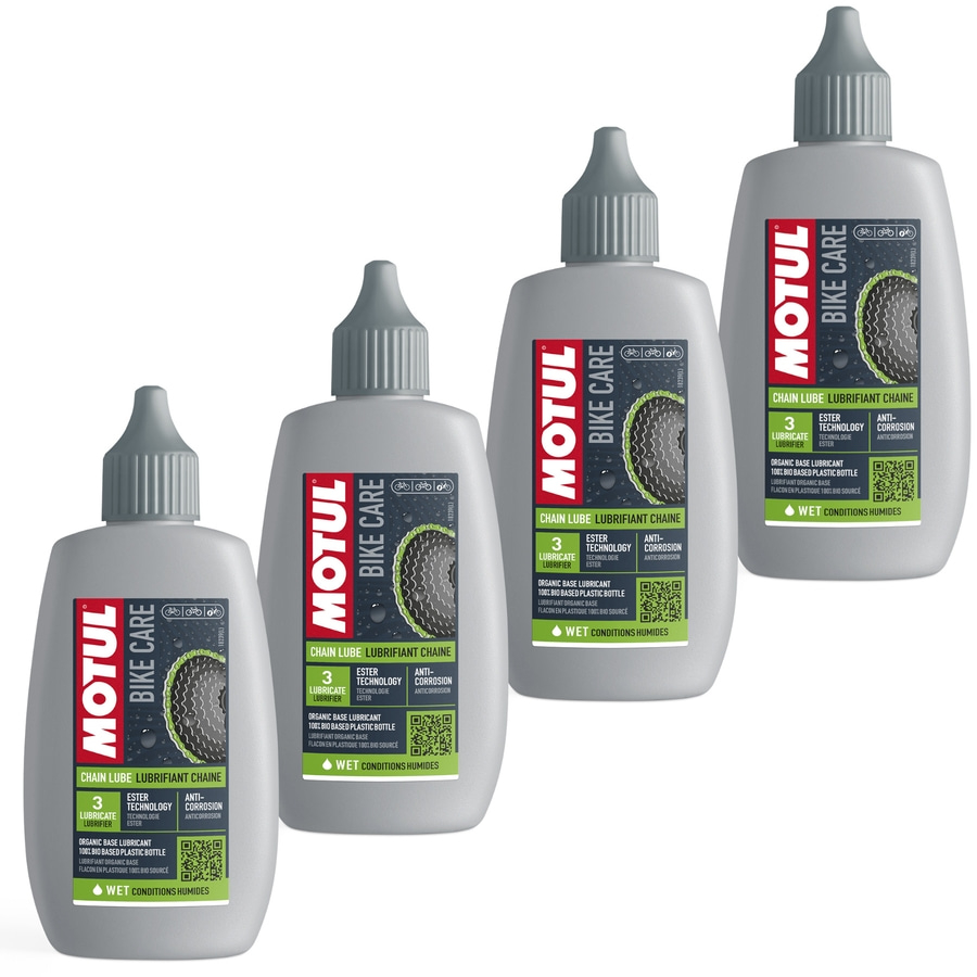 4x MOTUL Kettenöl "Wet Lube" 100ml Schmiermittel Fahrradketten Nasse Bedingungen