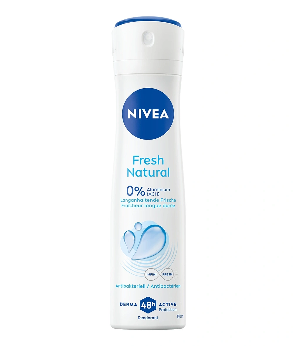 Nivea Fresh Natural Deodorant, 0% Aluminium, 48h Active Protection, 150ml
