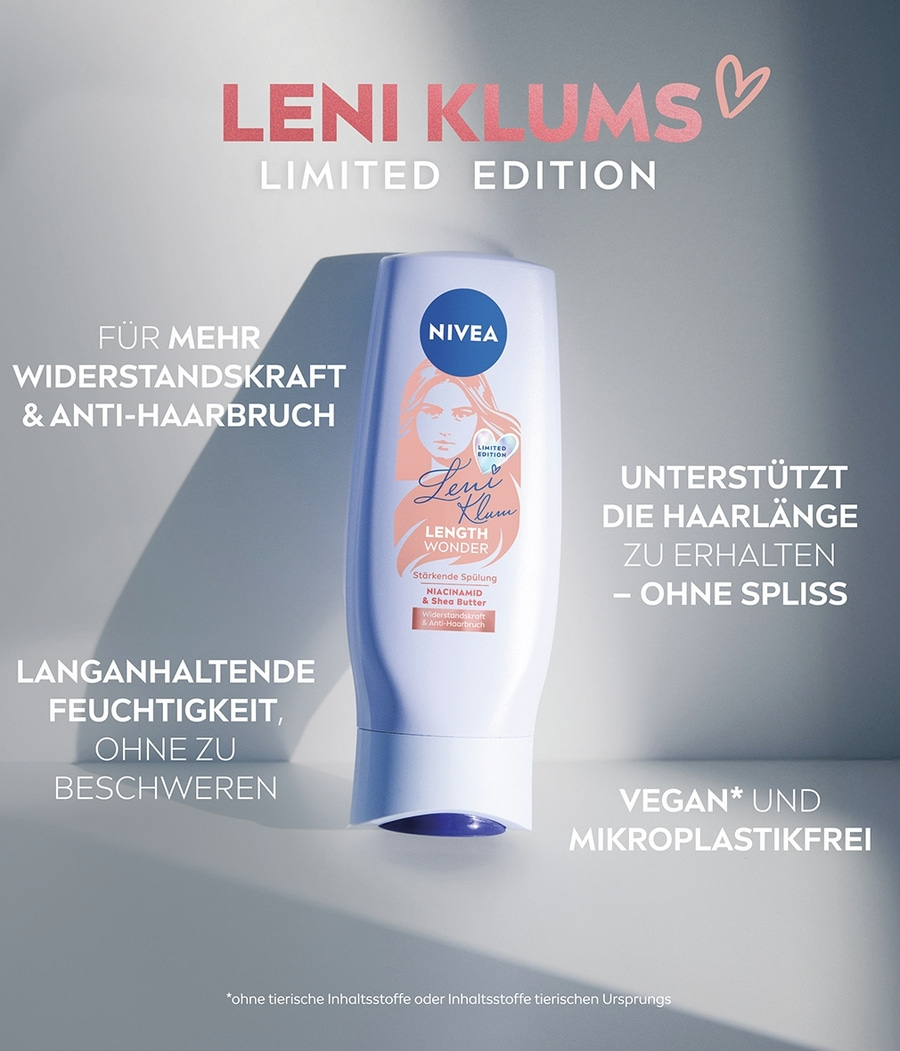 NIVEA Leni Klum Limited Edition Length Wonder Shampoo, Spülung, Haarmaske 3-tlg.