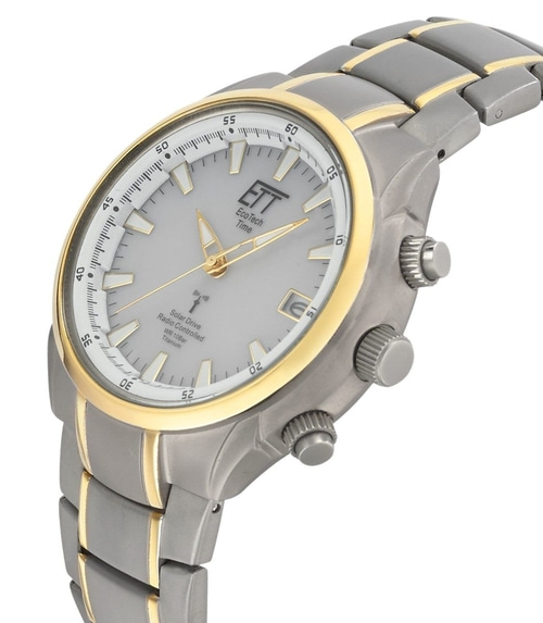 ETT Herren Armbanduhr Aquanaut EGT-11337-51M Funkuhr Solar Drive Titan 42mm