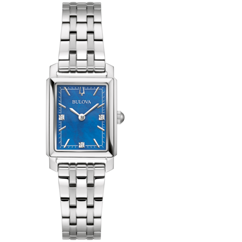 BULOVA 96P245 Armbanduhr Quarzuhr Damenuhr Edelstahl Silberfarben B-Ware