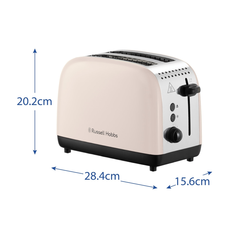 RUSSELL HOBBS Toaster Colours Plus 2 Scheiben 6 Stufen Brötchenaufsatz Jasmine