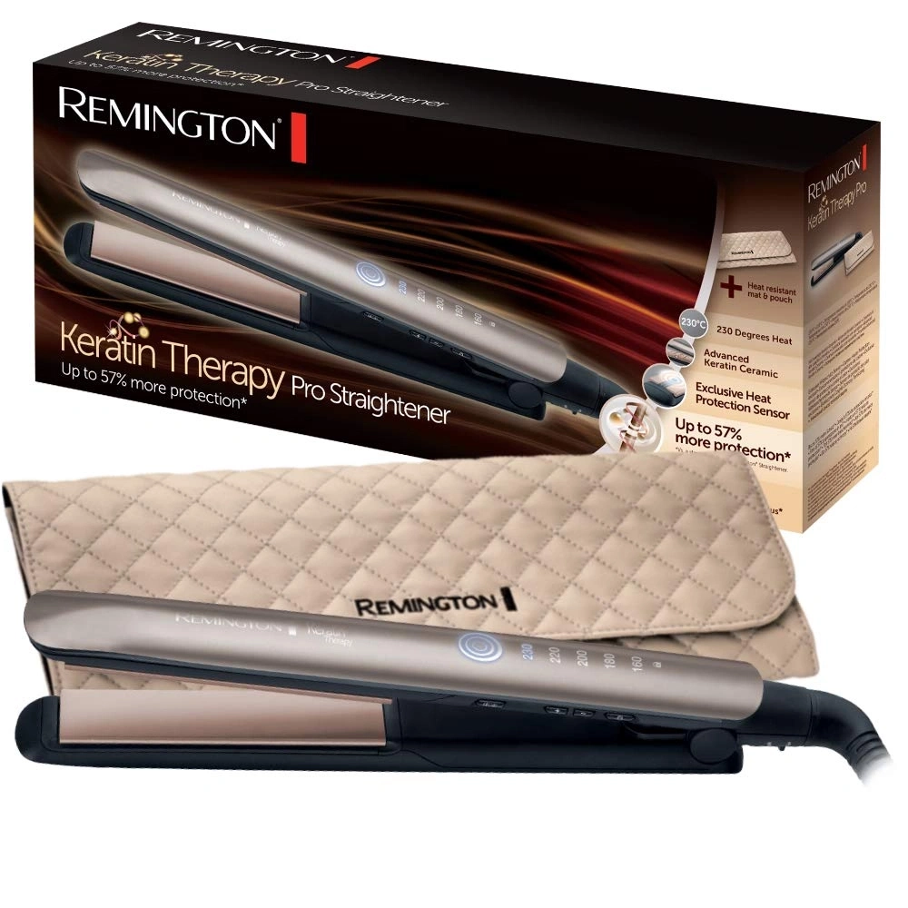 Remington Keratin Therapy Pro Glätteisen mit Hitzeschutzmatte