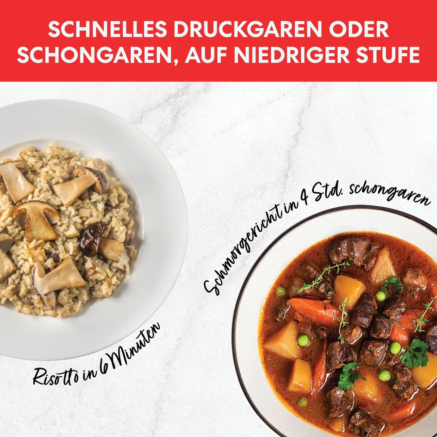 INSTANT POT Duo 7in1 Multikocher Slow Cooker Schongarer 5,7L 1000W silber