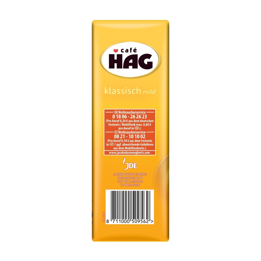 CAFÉ HAG Filterkaffee Klassisch mild entkoffeiniert 12 x 500g Kaffee koffeinfrei