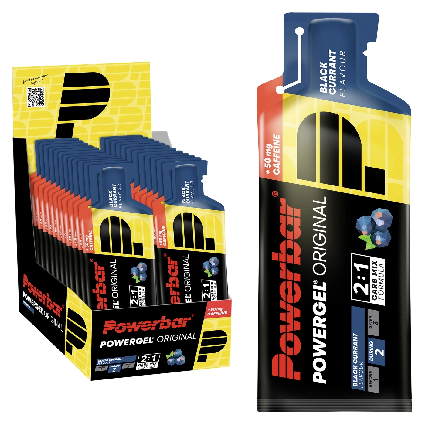 Powerbar Powergel Original Blackcurrant Flavour Energy Gel mit Koffein