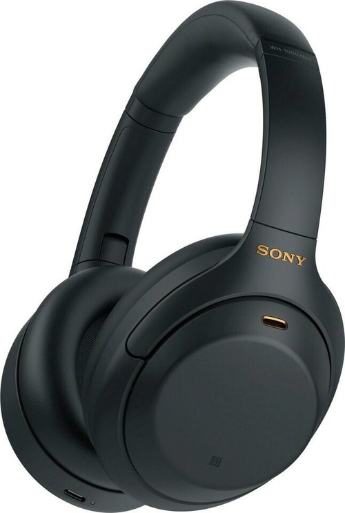 Schwarze Sony Kopfhörer, Over-Ear-Kopfhörer, drahtlos, Noise Cancelling, Musik