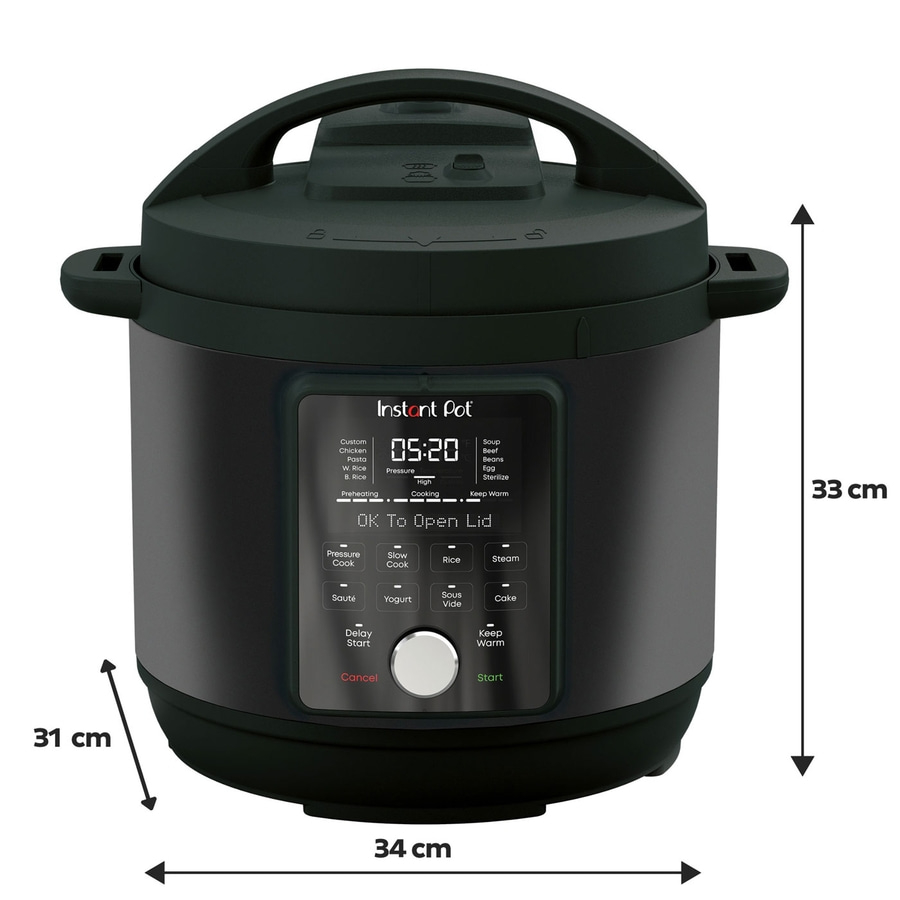 INSTANT POT Duo Plus Multikocher WhisperQuiet Slow Cooker 5,7L Schwarz Edelstahl