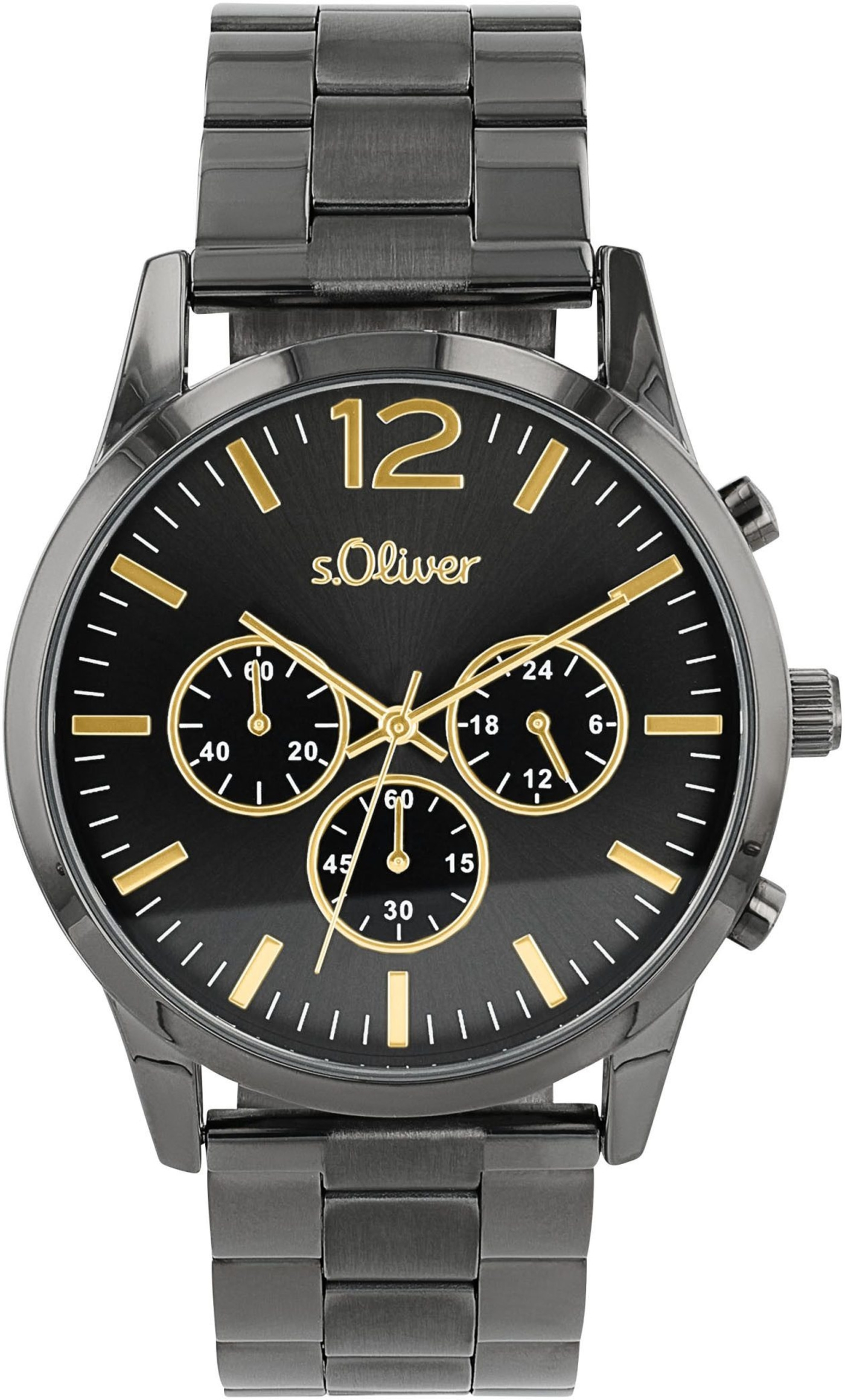 S.OLIVER Herren Armbanduhr 2038384 Quarz Chronograph Stoppfunktion 42mm