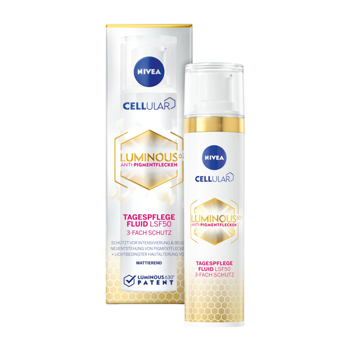 NIVEA Cellular Luminous630® Tagespflege LSF50 40ml + Intensiv Serum 30ml Set
