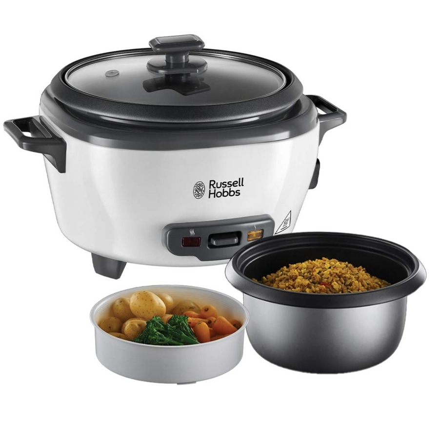 Russell Hobbs Reiskocher mit gekochtem Reis und Gemüse