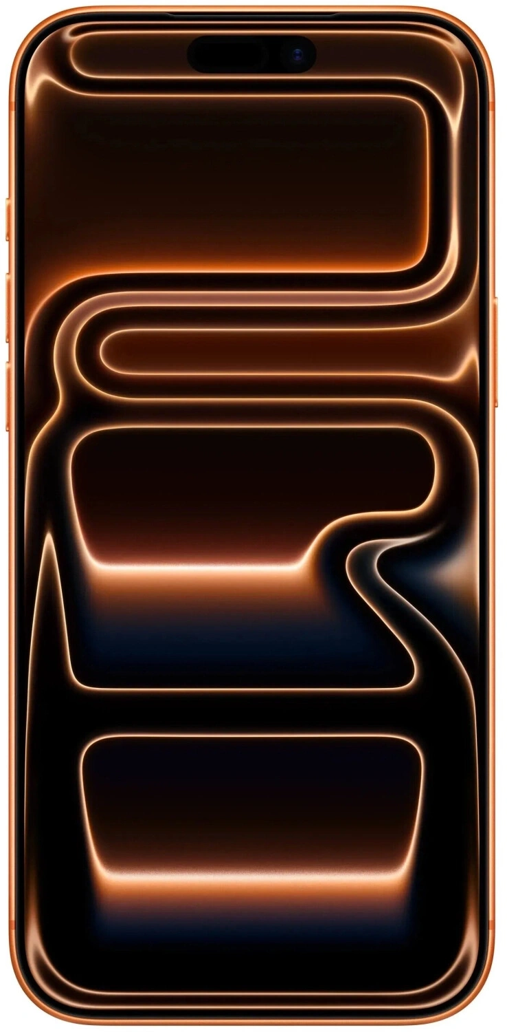 Orange abstraktes Muster auf einem dunklen Hintergrund, das wie ein Handy-Wallpaper aussieht.