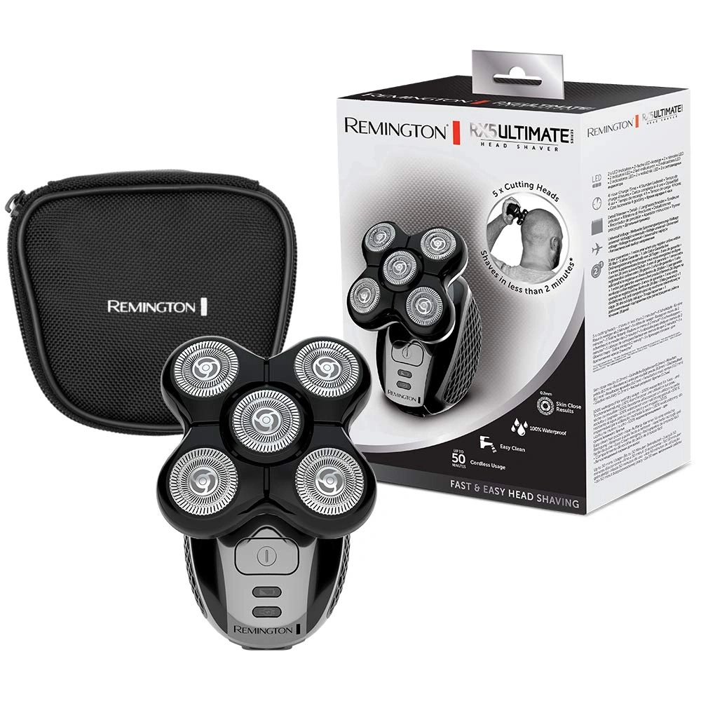 Remington Rasierer, RX5 Ultimate, 5 Schneidköpfe, schnelles Rasieren, wasserdicht, Akku