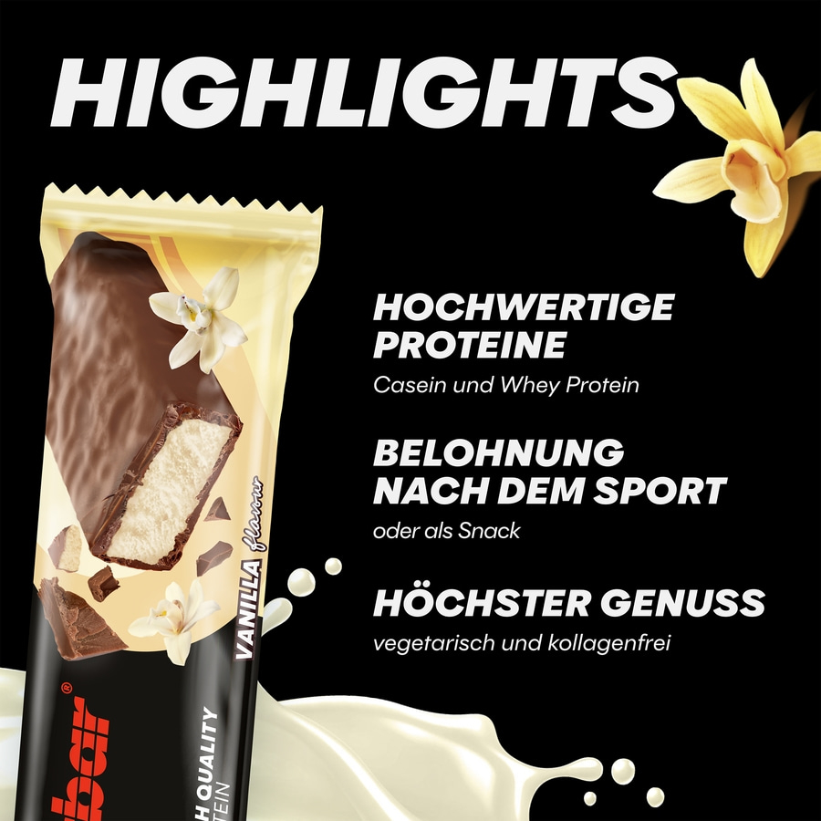 POWERBAR Protein Plus - Low Sugar - Vanilla - 16x35g Riegel