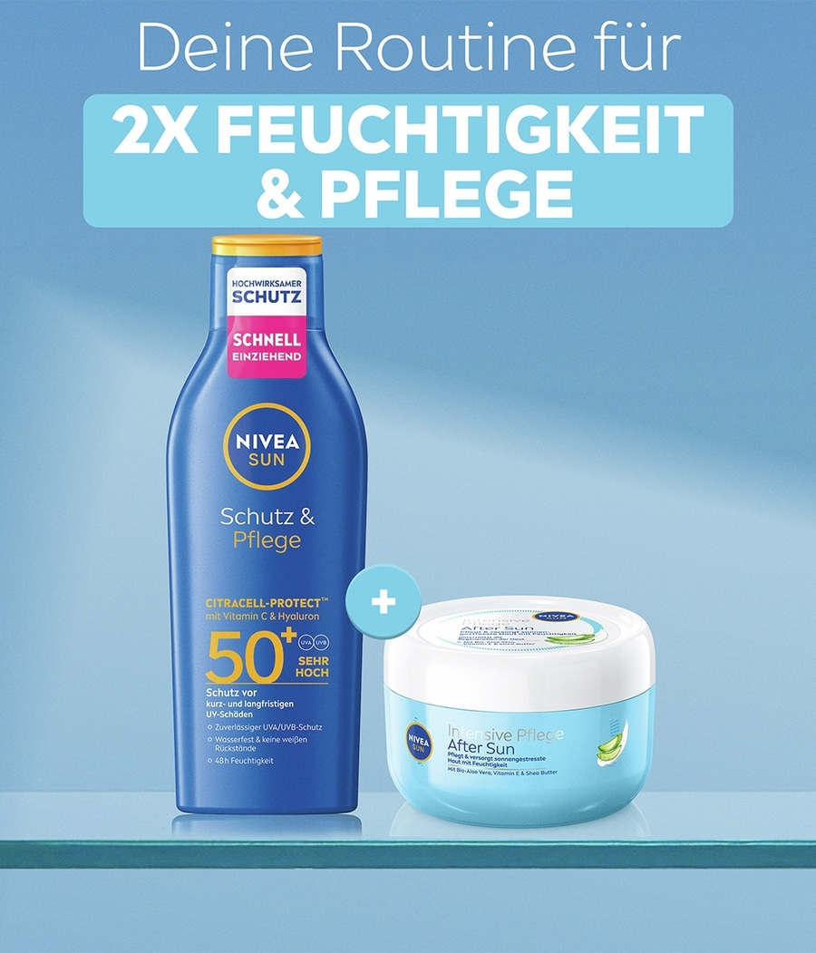 Nivea Sun Lotion und After Sun Creme für 2x Feuchtigkeit und Pflege