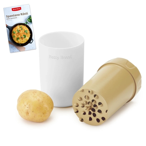 BETTY BOSSI Kartoffel-Reibe Clever für Kartoffeln Kunststoff Beige Weiß NEU