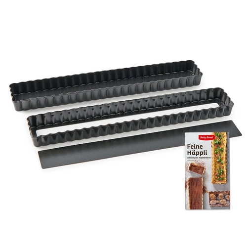 BETTY BOSSI Backblech Häppli - 2 Stk. Blech Backen Metall Snacks Grau NEU