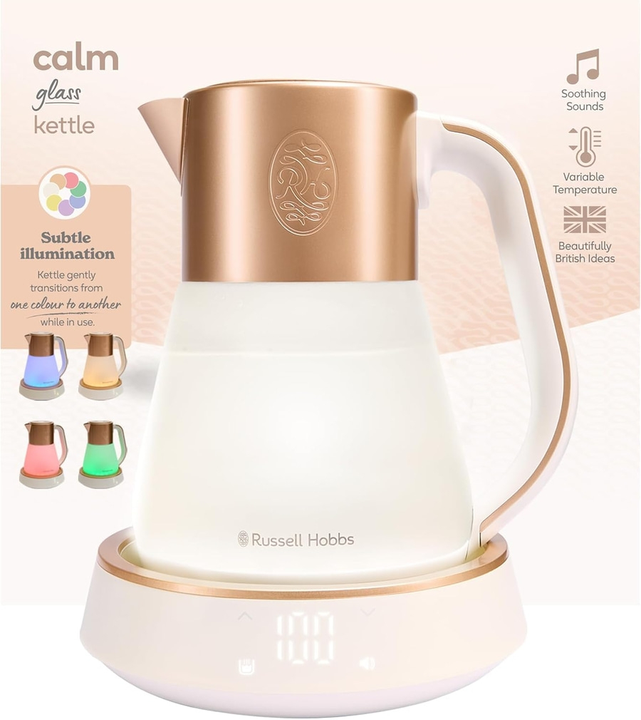 RUSSELL HOBBS Wasserkocher Glas Temperatureinstellung 40-100° LED Calm 27450-70