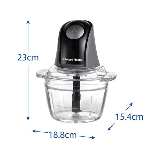 RUSSELL HOBBS Mini Zerkleinerer elektrischer Mixer 27131-56 Matte Charcoal 200 W