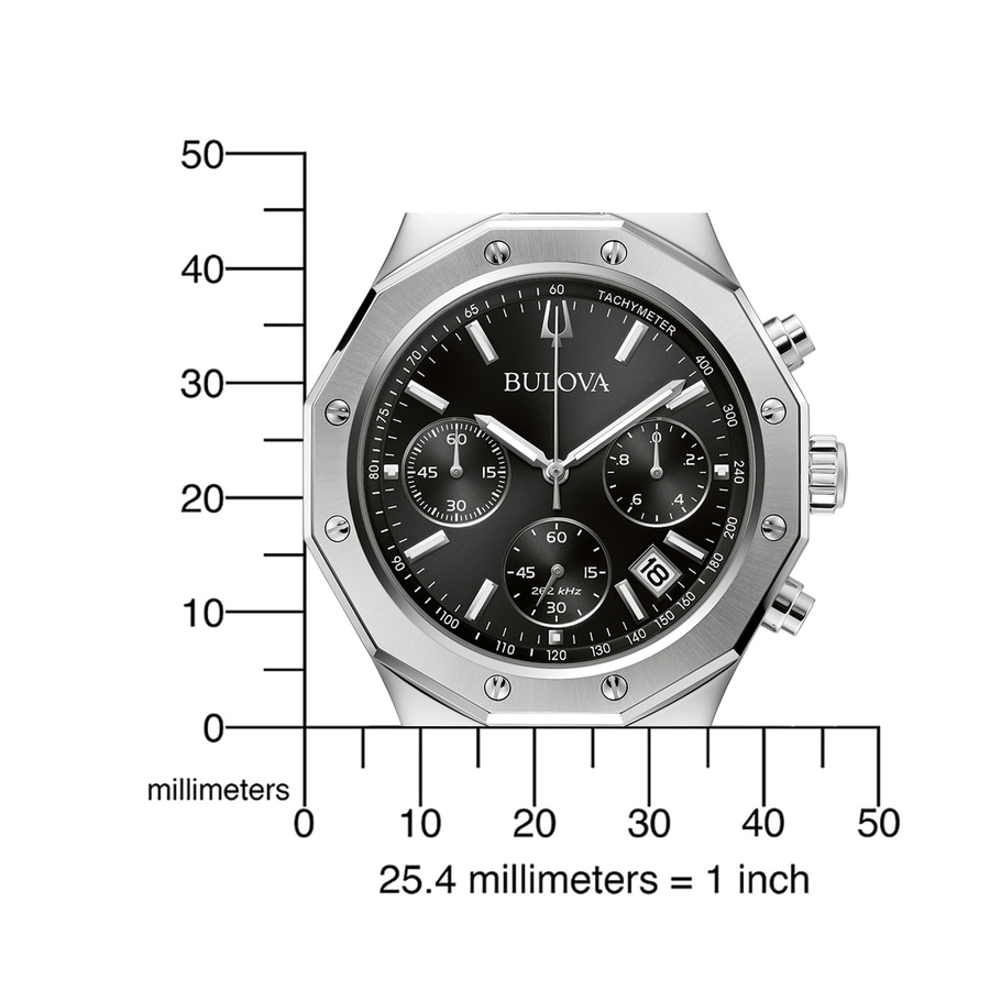 BULOVA 96B410 Armbanduhr Herrenuhr 45 mm Edelstahlarmband Saphirglas B-Ware
