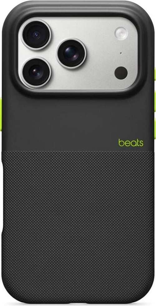 Schwarze Handyhülle mit Kameras und dem Beats-Logo