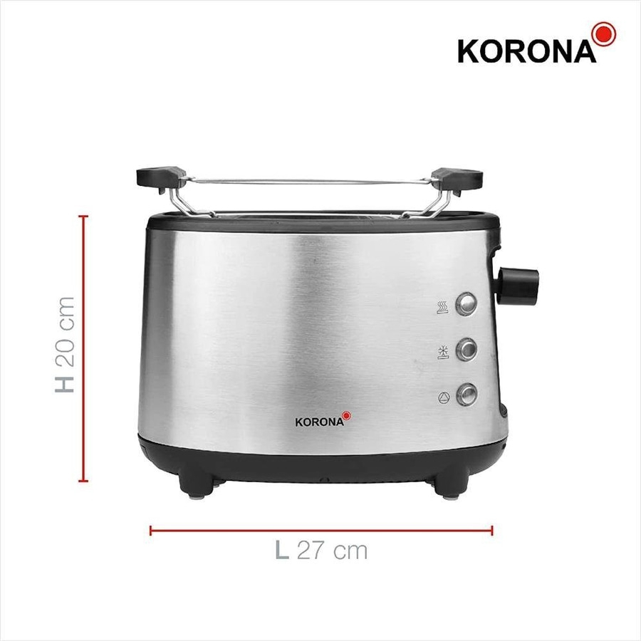 KORONA Single-Toaster 21304 Ein-Scheiben-Toaster Edelstahl 550 Watt Auftauen NEU