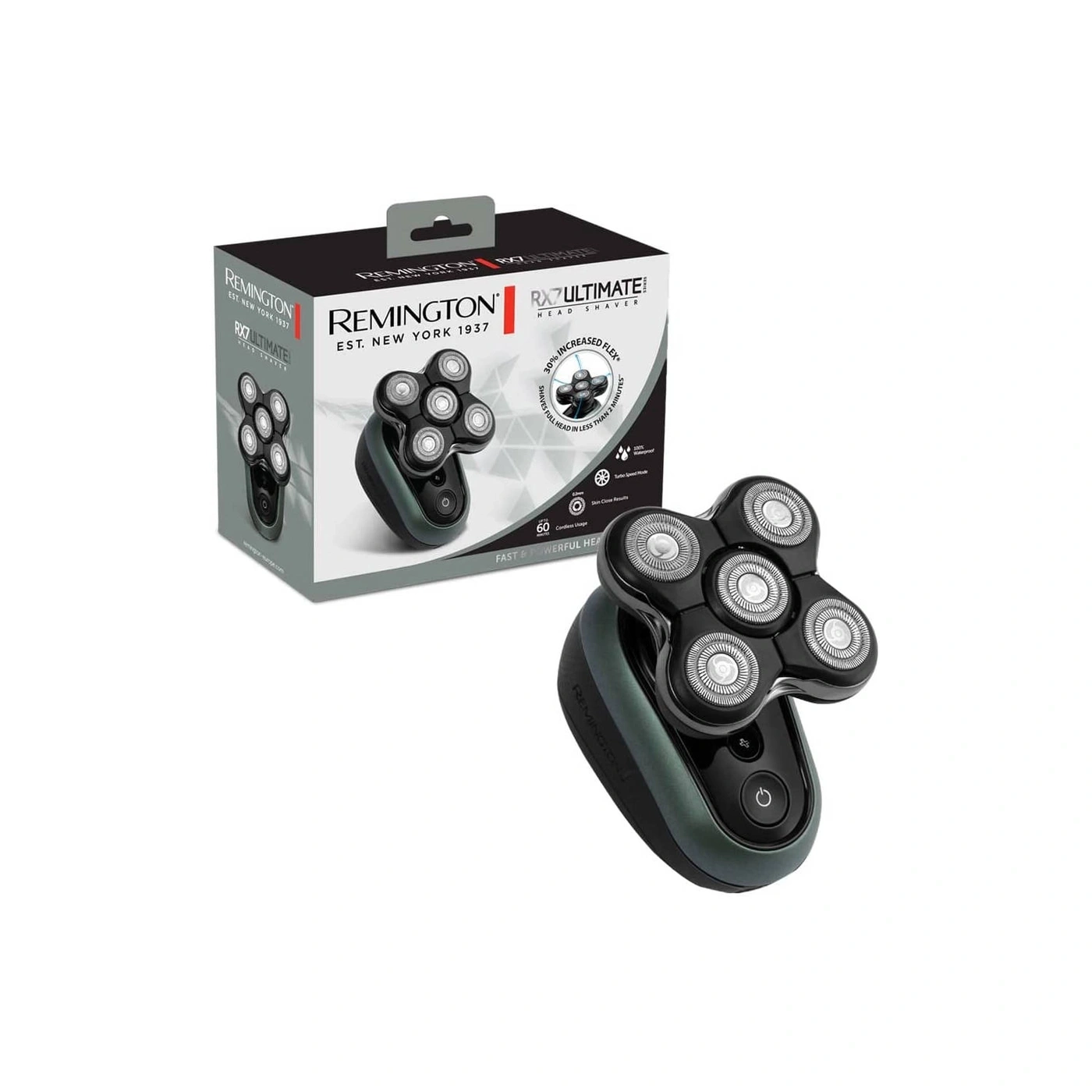 Remington Rasierer RX7 Ultimate Head Shaver, 30% mehr Flex, schnelles Rasieren