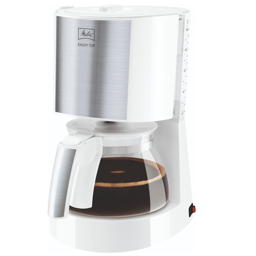 MELITTA Filterkaffeemaschine Enjoy Top 1017-03 weiß 10 Tassen Glaskanne