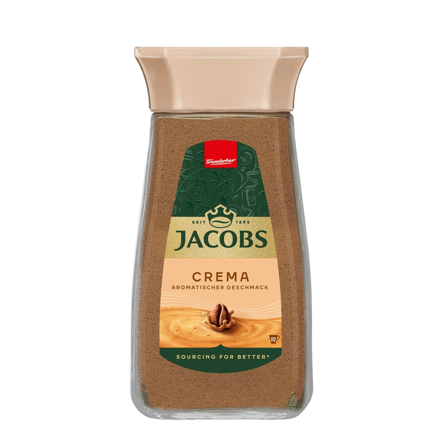 JACOBS löslicher Kaffee Crema 6 x 200 g Gläser Löskaffee Instantkaffee