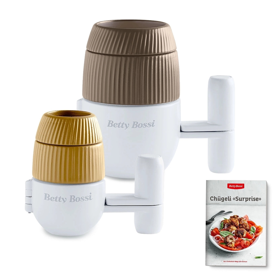BETTY BOSSI Hackbällchen Profi 2er-Set Kunststoff Universell anwendbar Weiß NEU
