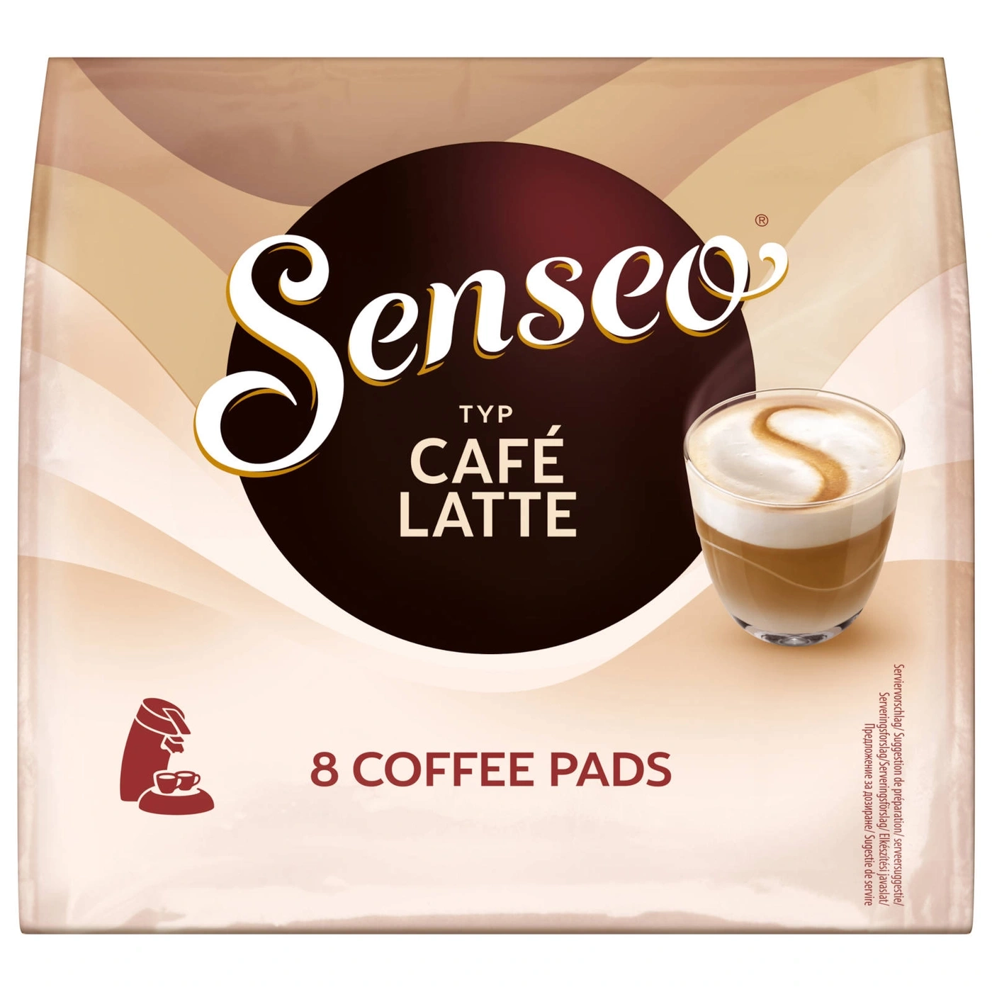 Senseo Kaffee Pads für Cafè Latte, 8 Stück