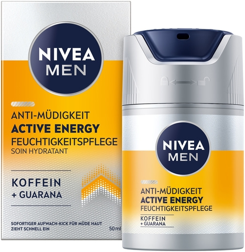 NIVEA MEN Active Energy Feuchtigkeitspflege Gesichtscreme Koffein Guarana 2x50ml