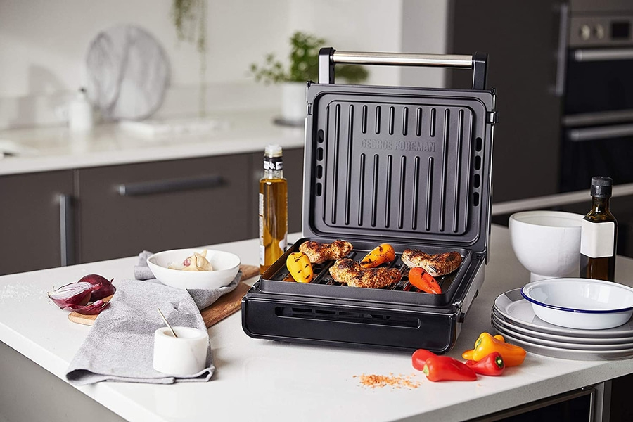 GEORGE FOREMAN Kontaktgrill Smokeless 28000-56 Sandwich Panini Maker Tischgrill