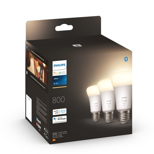 3x PHILIPS Hue E27 LED Leuchtmittel Zigbee A60 Lampe 2700K 806lm 9W white NEU