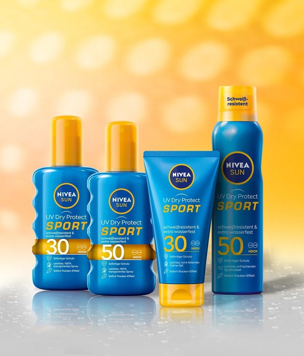 Nivea Sun Sport Sonnenschutzmittel in verschiedenen Grössen und Ausführungen.