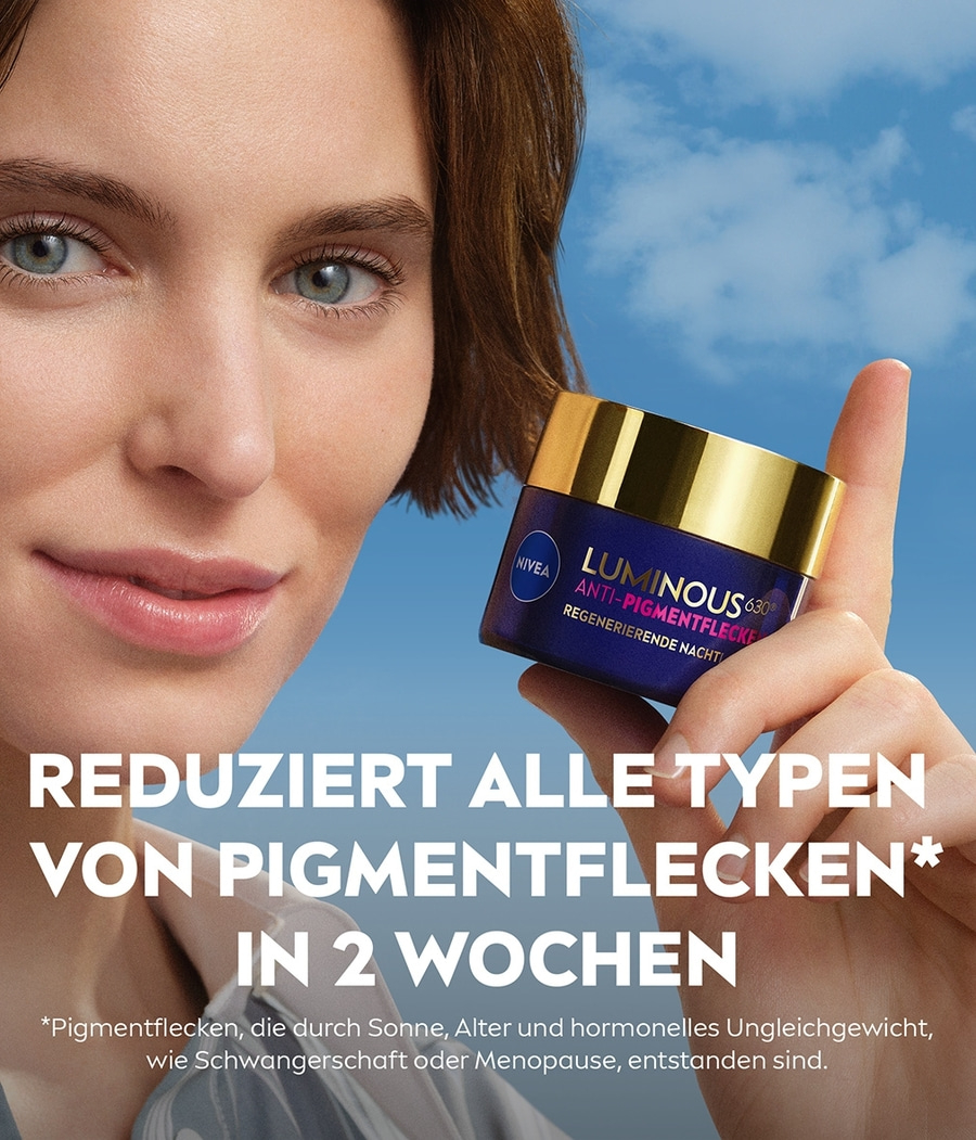 NIVEA Nachtpflege LUMINOUS630® Anti-Pigmentflecken regenerierend Antifalten 50ml