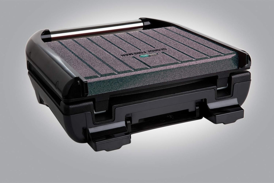 GEORGE FOREMAN Kontaktgrill Fitnessgrill Steel Family Grau 25041-56 Paninigrill