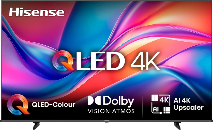 Hisense QLED 4K Fernseher mit Dolby Vision Atmos und AI Upscaler