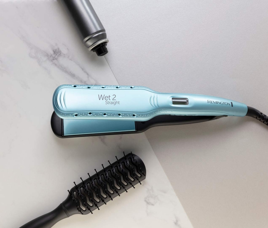 REMINGTON 2-in-1 Haarglätter Wet2Straight Wide Plate S7350 Trocknen Glätten