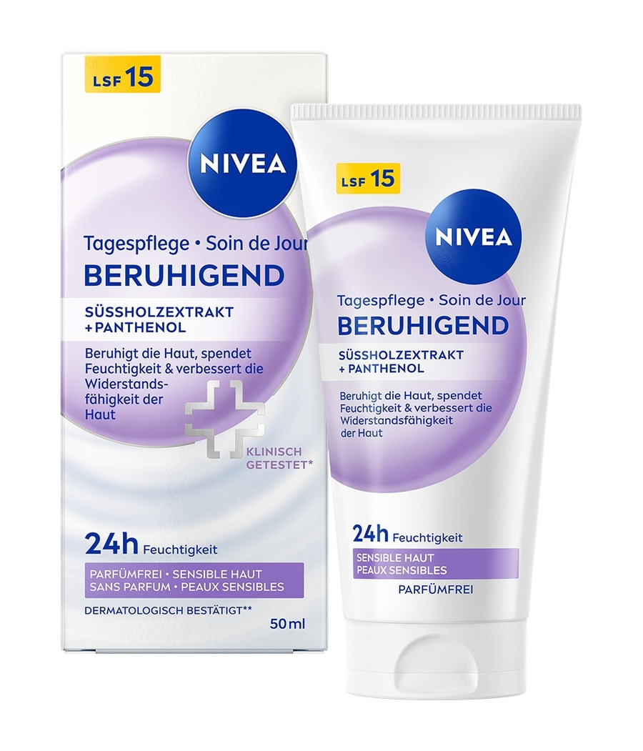 NIVEA Tagespflege Beruhigend mit LSF 15, 50 ml