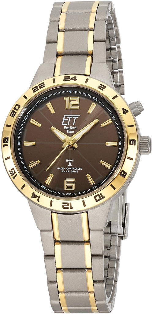 ETT Damenarmbanduhr Solar Drive Funkuhr Titan Basic ELT-11448-21M 34mm